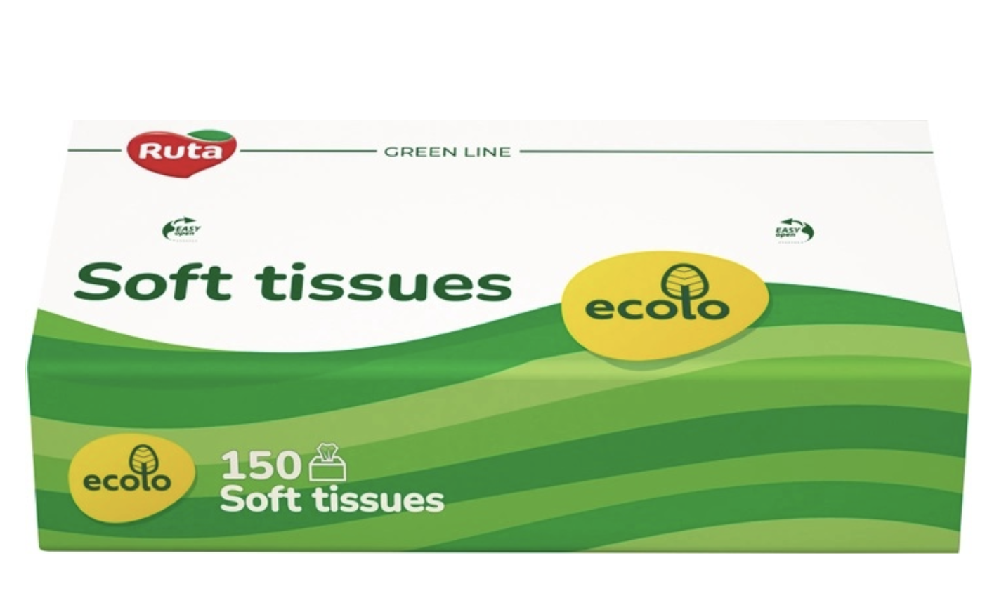 Серветки косметичні Ecolo 2-шар 150л/уп